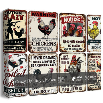 Relogy Fighting Chicken Jigsaw Puzzle 1000 piezas